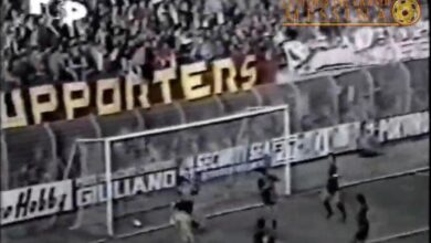 Il momento del gol di Totò Schillaci alla Samb il 4 gennaio 1987.