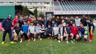 L’abbraccio della città all’Unione Rugby prima della sfida decisiva