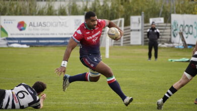 La Fi.fa. Security Rugby San Benedetto in azione contro i Cavalieri Union Prato al Nelson Mandela di San Benedetto del Tronto